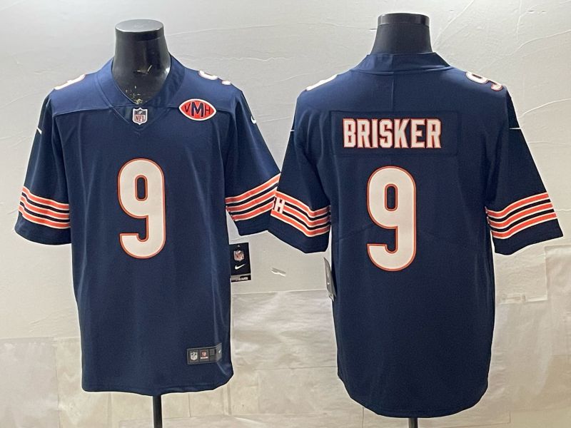 Men 2026 Chicago Bears #9 Brisker blue Limited Nike NFL Jersey style 02->chicago bears->NFL Jersey